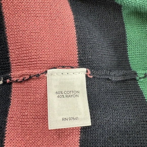 J. Jill Women’s Sweater Colorful Striped Tunic MEDIUM Long Sleeve Cotton Blend - Picture 8 of 8